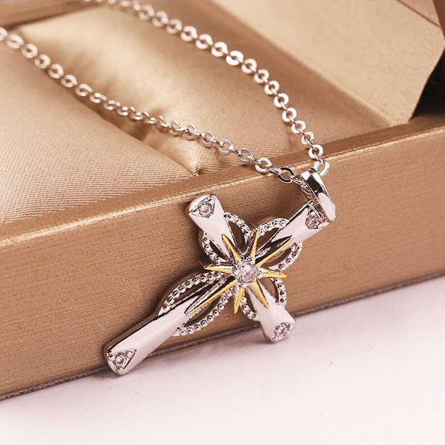 Stainless Steel Star Cross Necklace
