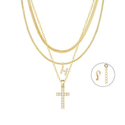 Gold Cross Initial Set