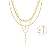 Gold Cross Initial Set