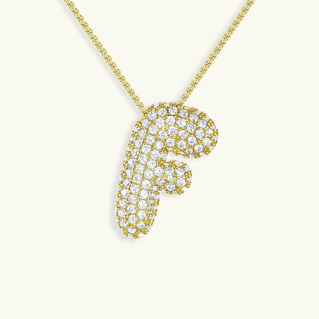 Hailey Bubble Initial Necklace – Vivori Jewels