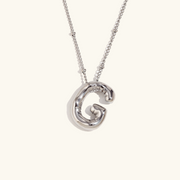 Personalized Bubble Initial Necklace