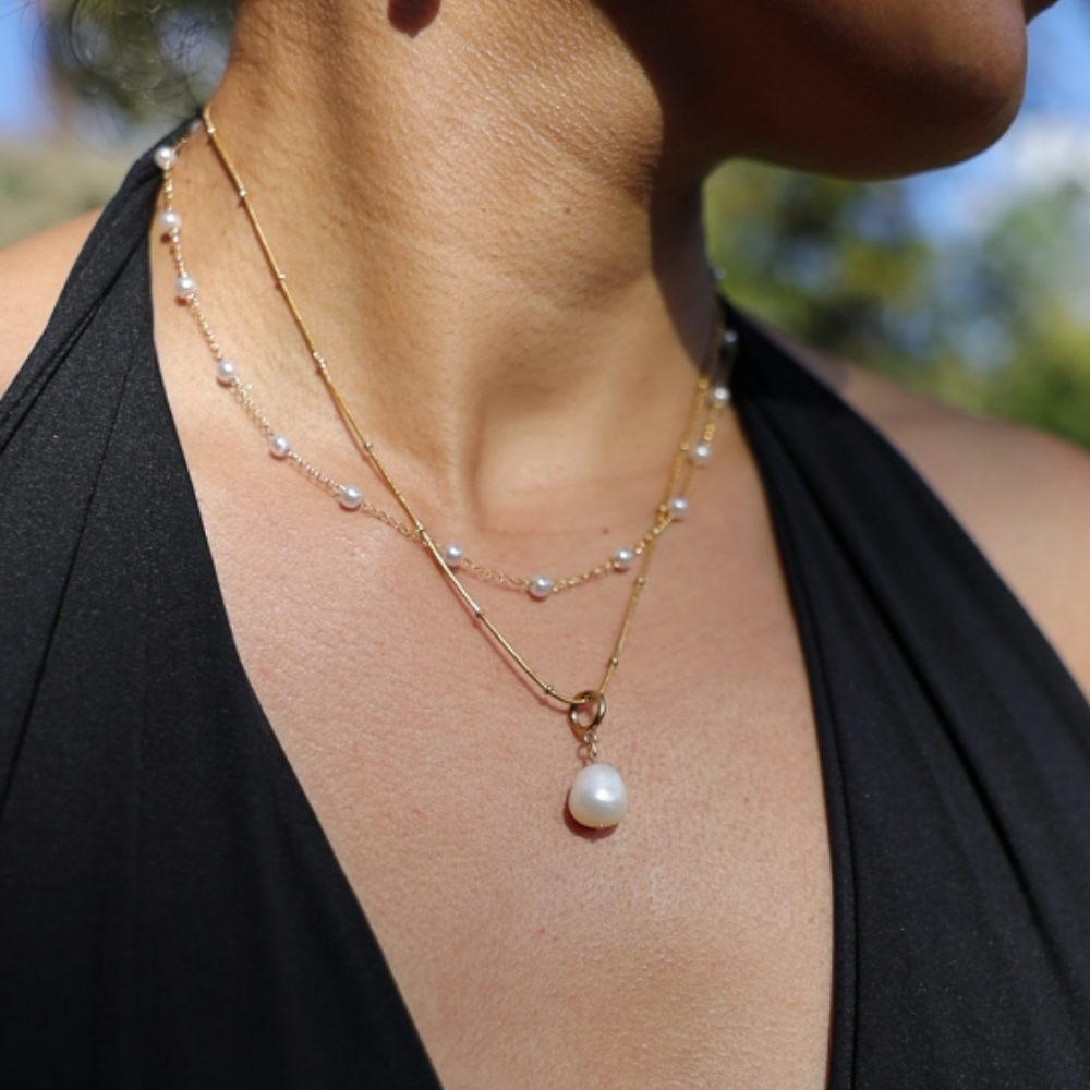 Zephyra Pearl Necklace