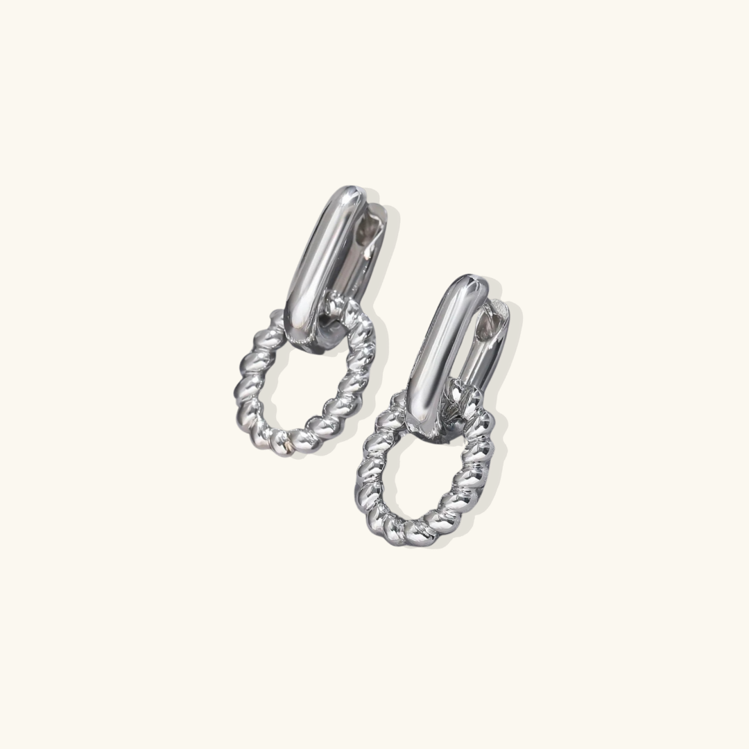 Junia Drop Hoop Earrings