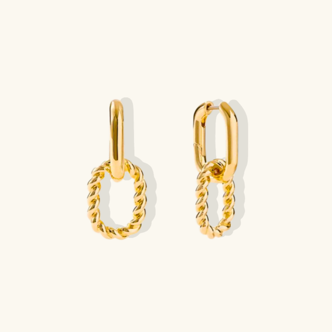 Junia Drop Hoop Earrings