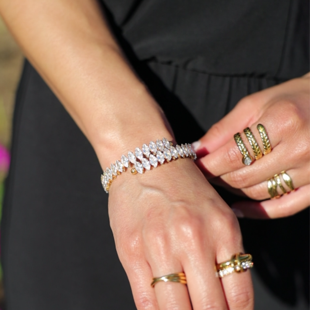 Marquise Cuff Bracelet