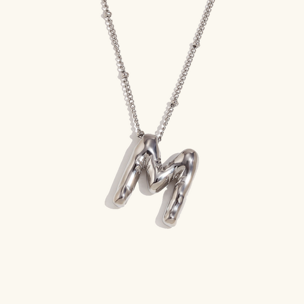 Personalized Bubble Initial Necklace
