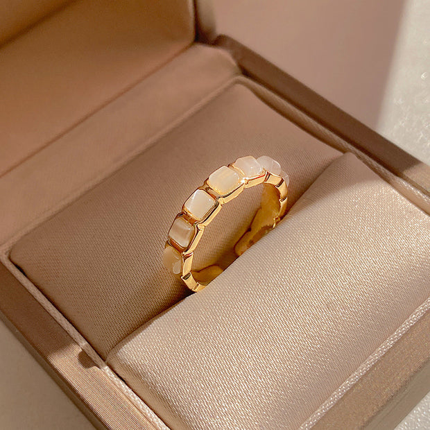 Florence Gold Pearl Ring