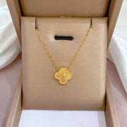 Dupont Gold Clover Necklace