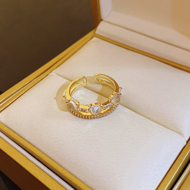 Margaret Layered Gold Ring – Vivori Jewels
