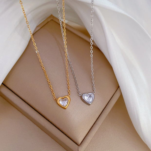 Solstice Heart Gold Necklace
