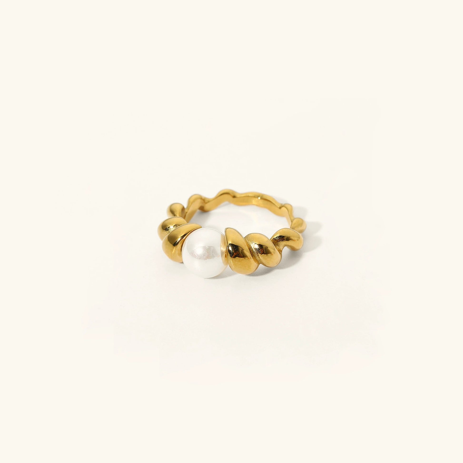 Saffron Pearl Ring