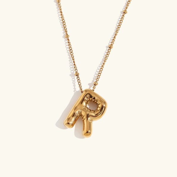 Personalized Bubble Initial Necklace