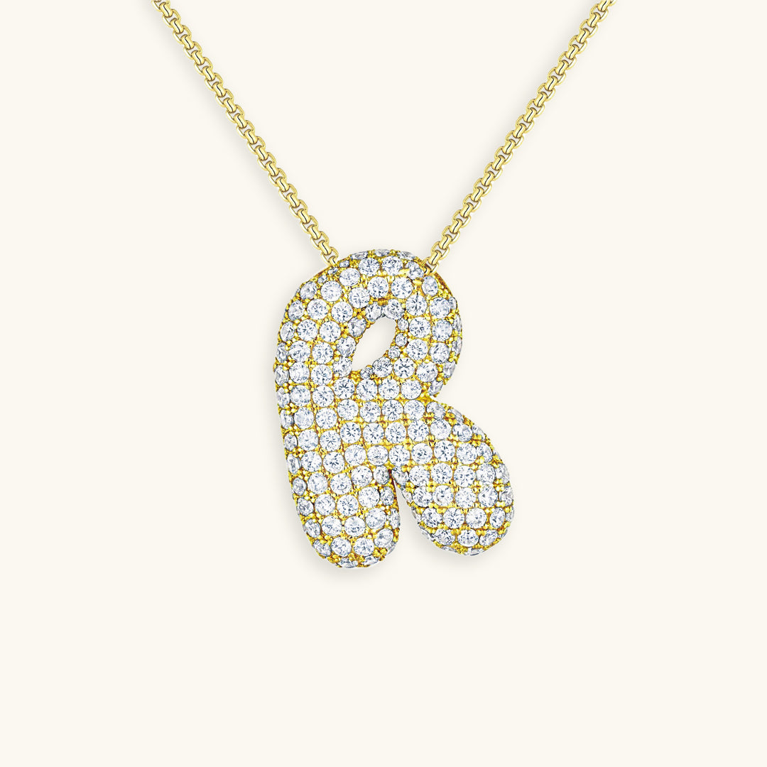 Hailey Bubble Initial Necklace – Vivori Jewels