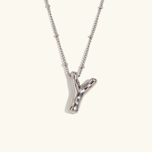 Personalized Bubble Initial Necklace