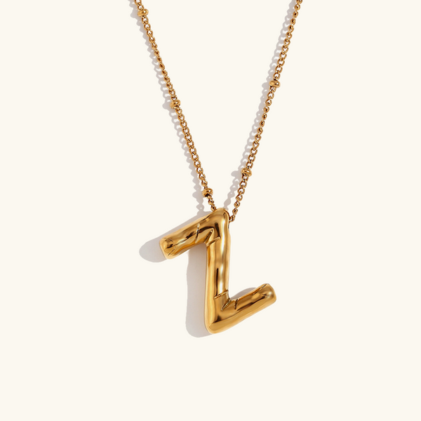 Personalized Bubble Initial Necklace