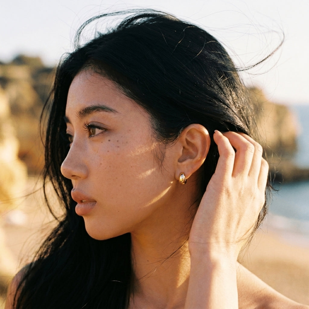 C Dome Earrings