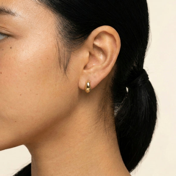 C Dome Earrings