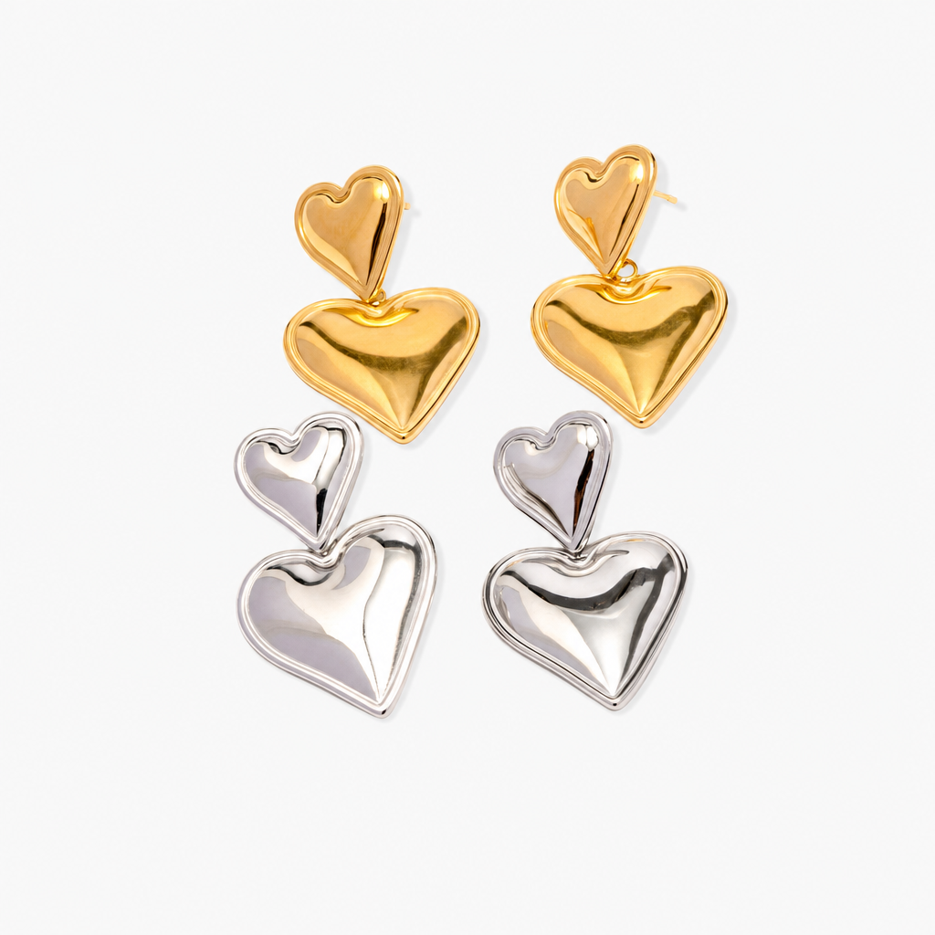 Heart Drop Earrings