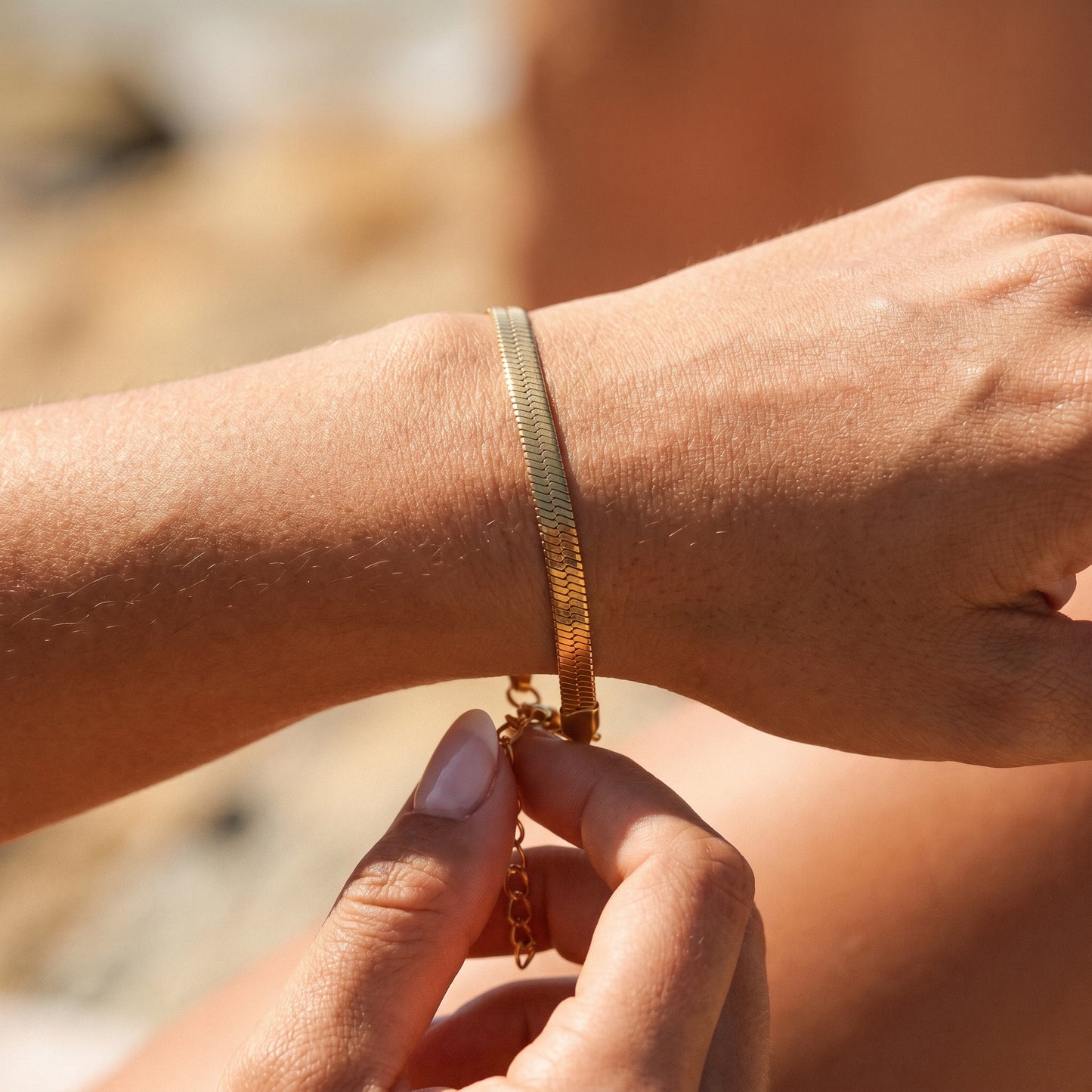 Herringbone Chain Bracelet