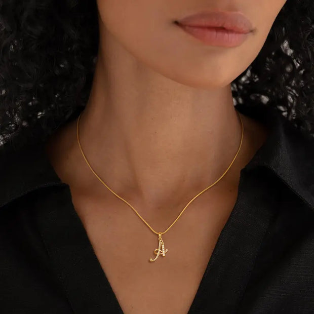 Lily Initial Necklace