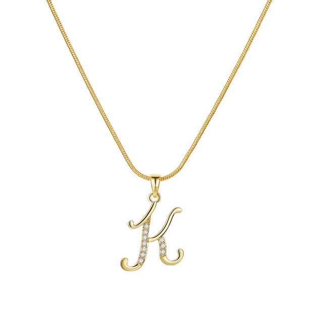 Lily Initial Necklace
