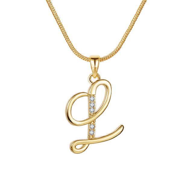 Lily Initial Necklace