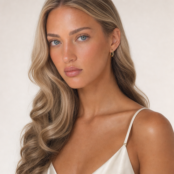 Oblong Hoops in gold