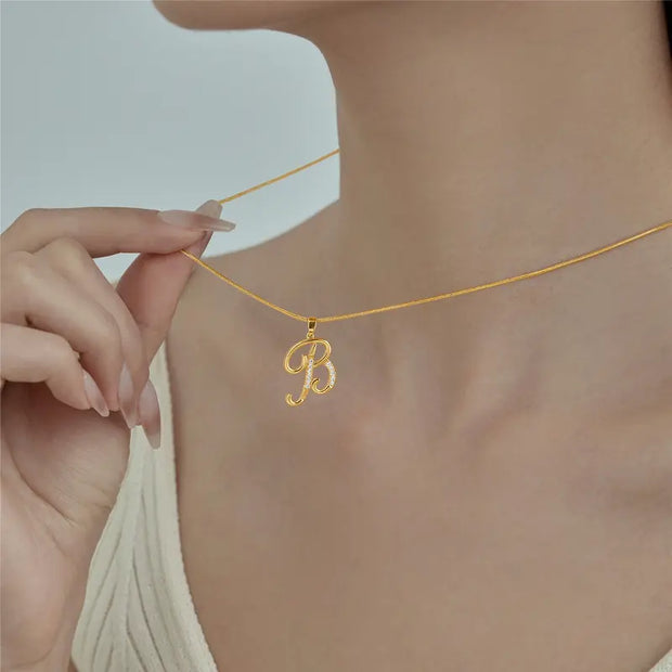 Lily Initial Necklace