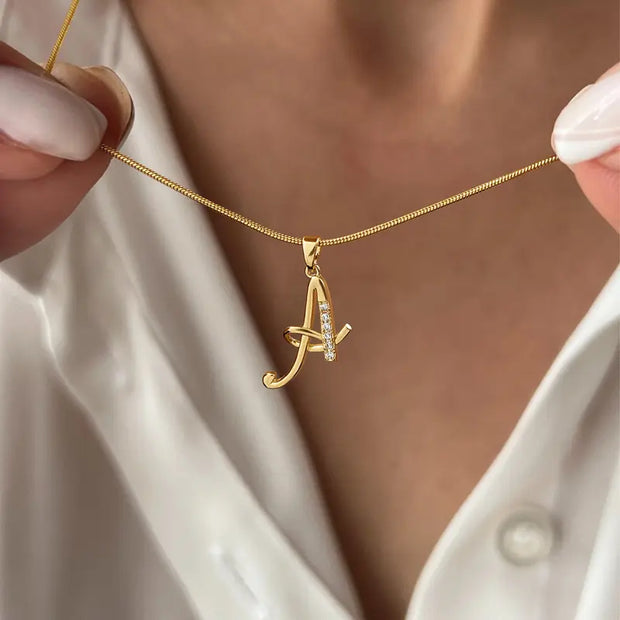Lily Initial Necklace
