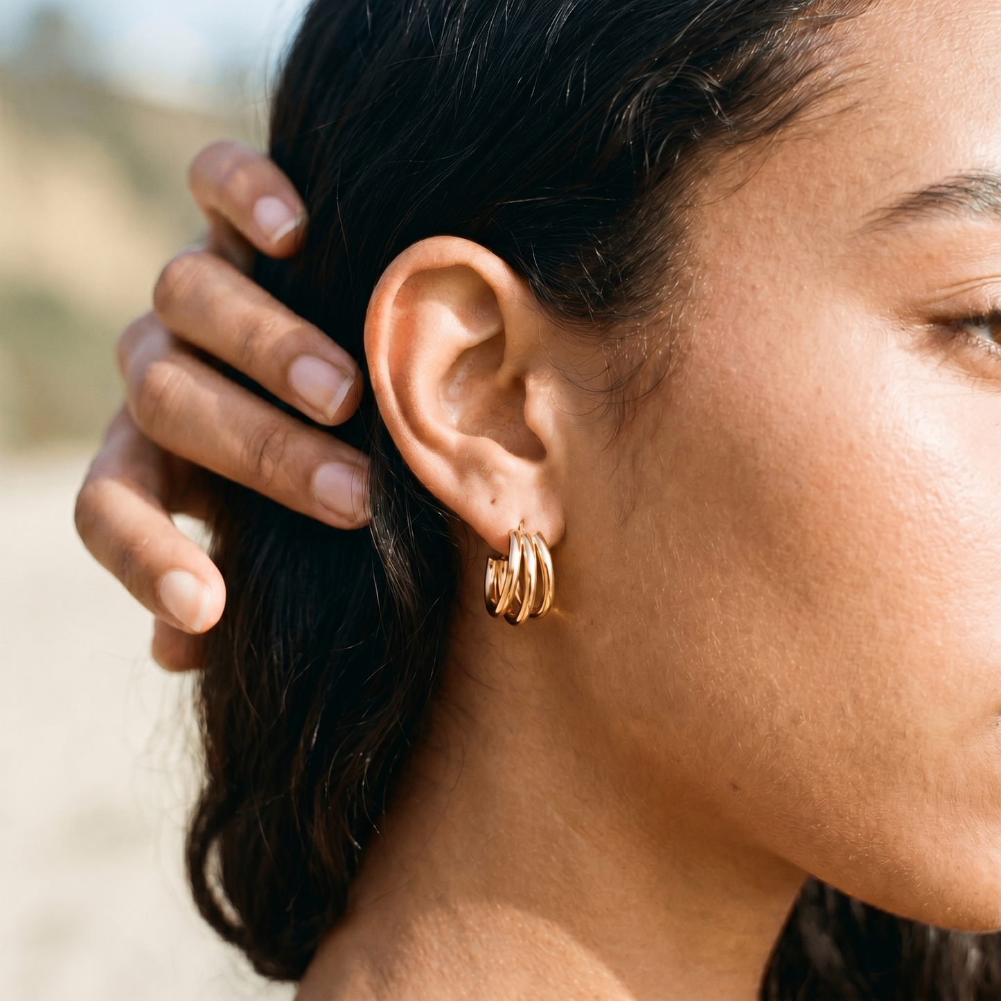 Triple Hoop Earrings