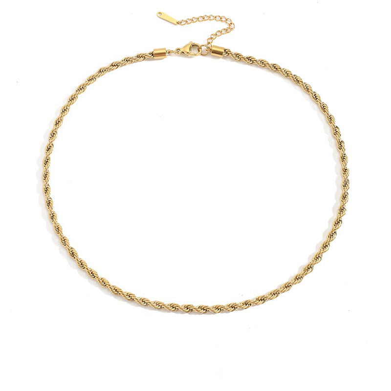 Twist Chain Necklace in gold