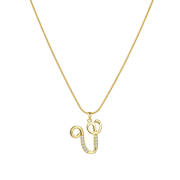 Lily Initial Necklace