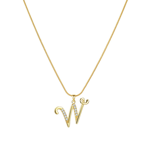 Lily Initial Necklace