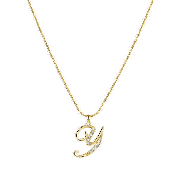 Lily Initial Necklace