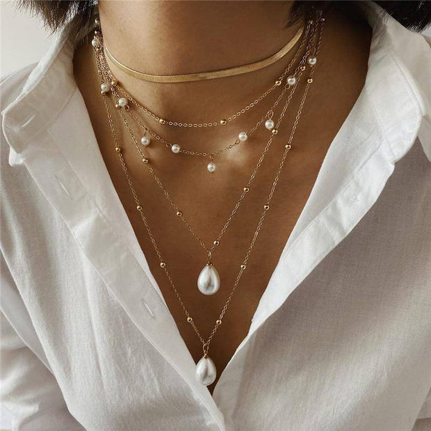 Amelie Layered Pearl Necklace