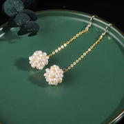 Serene Pearl Cluster Earrings