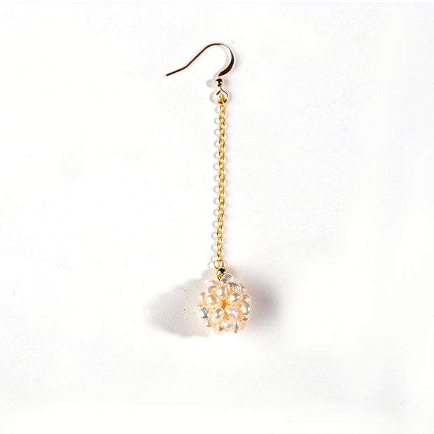 Serene Pearl Cluster Earrings