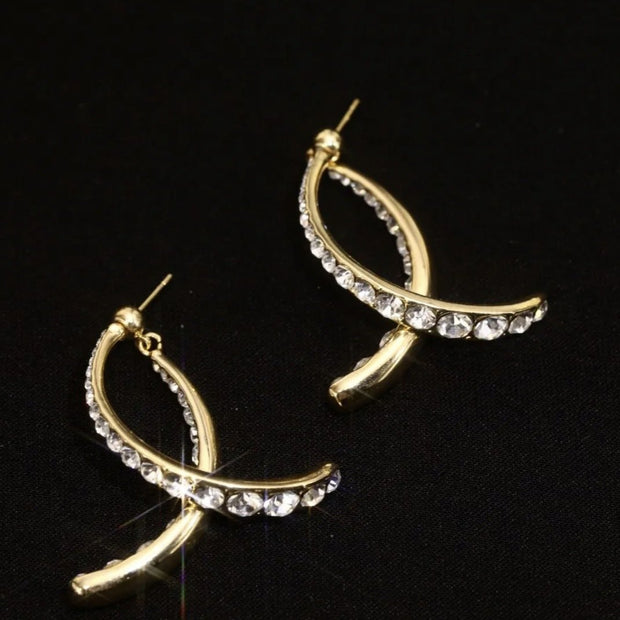 Fishtail Gold Plated Earrings
