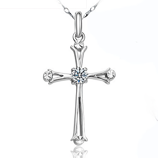 Platinum Plated Zirconia Cross