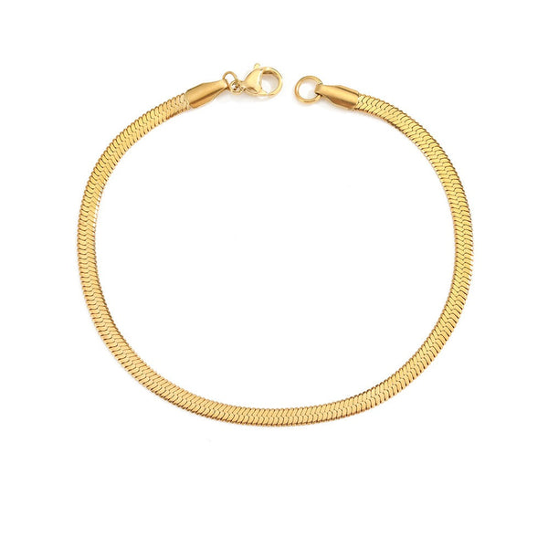 Stella Herringbone Chain Bracelet