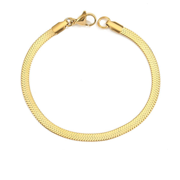 Stella Herringbone Chain Bracelet