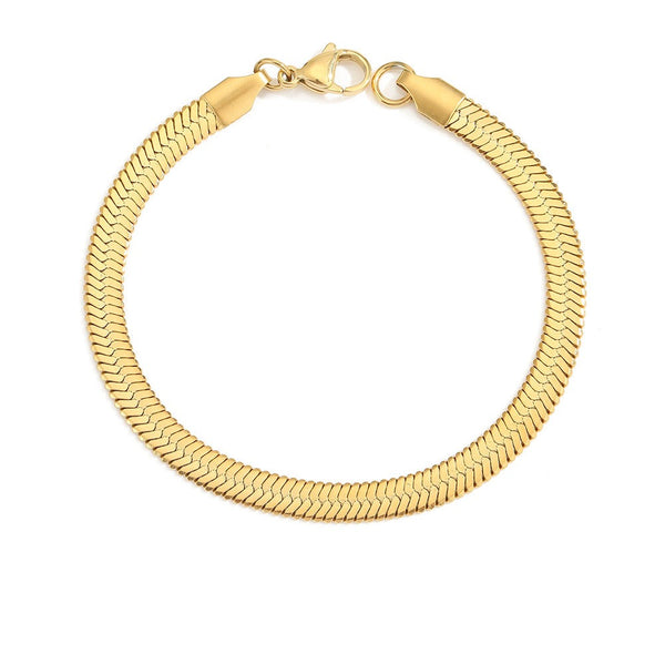 Stella Herringbone Chain Bracelet