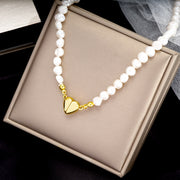 Heart Symphony Linked Pearl Necklace