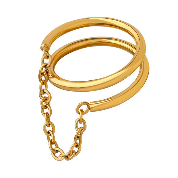 Magnifique Chain Twist Gold Ring