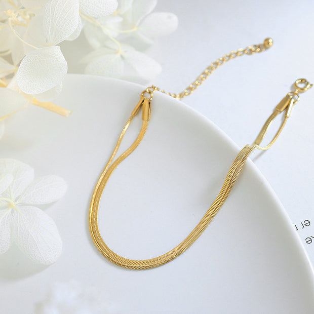 Classia Double Layer Golden Bracelet
