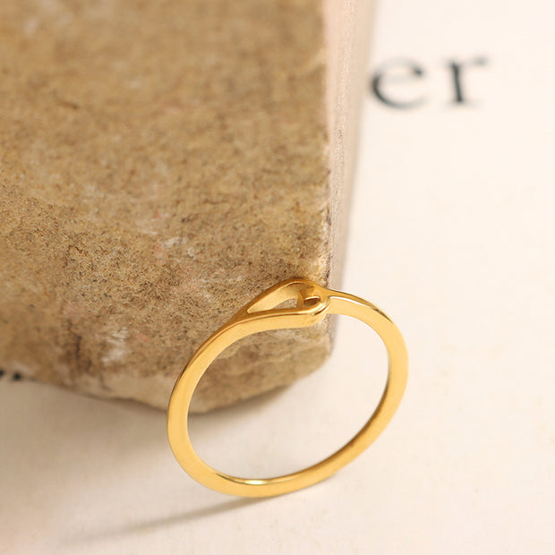 Liora Hollow Heart Gold Ring