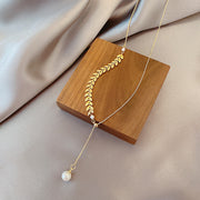 Golden Tranquility Pearl Necklace