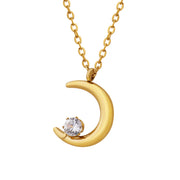 Lunala's Glimmer Gold Zirconia Necklace