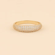 Crystal Dome Gold Ring