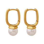 Veers Geometric Pearl Earrings